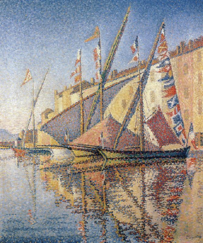 saint tropez tartans with flags Norge oil painting art